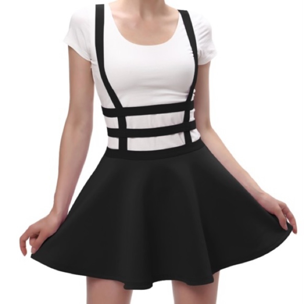 Choies Black Harness Strap Skirt